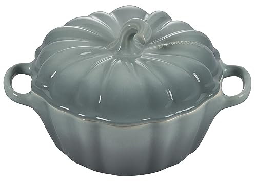 Le Creuset Stoneware Figural Pumpkin Petite Cocotte, 12 oz., Sea Salt