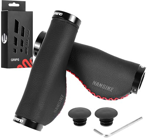 NANSIKE Ergonomische Fahrradgriffe, Zwei Seiten Lock-On Design für 22,2 mm Lenker, Mountainbike, Rennrad, Gute Rutschhemmung