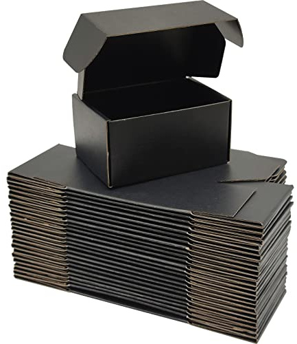 Cenoid Scatole di Cartone per Spedizioni Piccole Regalo, 15 x 10 x 7,5 cm Scatola Nera imballaggio (25 pezzi)