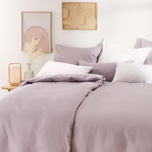 Blumtal Mako Satin Bettwäsche 155x220 Set & 2X 80x80 cm Kissenbezug Grau - Oeko Tex Zertifizierte Satin Bettwäsche aus 100% Baumwolle - edler Bettbezug Glanzoptik 155x220 Satin mit Reißverschluss