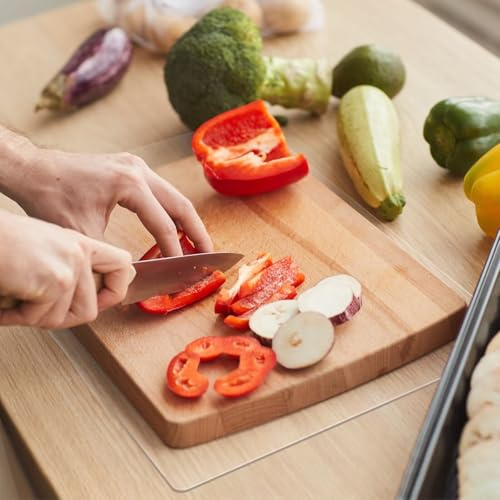 Non-Slip Cutting Board Mat, 2 Pack 10 x 15 Clear Anti-Slip Cutting Board Mat for Home Cooks and Chefs, Safety Grip Mat Under Kitchen Cutting Boards, Dishwasher Safe Great as Drawer Liners