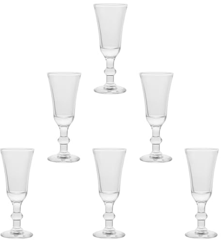 OFFSCH 6 piezas Copas de Vino de Puerto Transparente Diseño Clásico de Cáliz Elegante para Fiestas y Reuniones Vidrio Claro Resistente y Ligero Apto para Cocktails y Bebidas Variadas