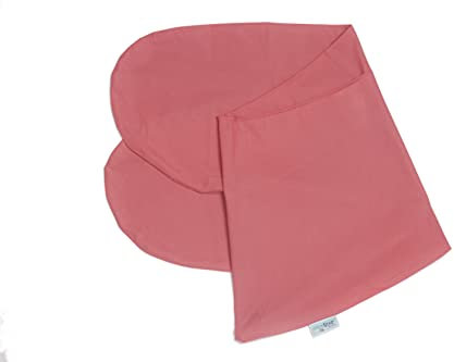 pic Bear Ersatzbezug für Stillkissen - hochwertige anschmiegsame Baumwolle für Lagerungskissen - Seitenschläferkissen - XL 170 cm - Uni Erdbeer-rot