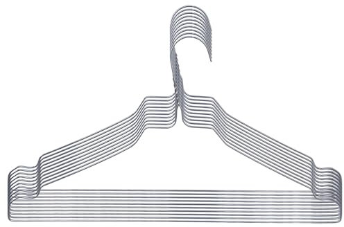 BEDOMUS 10 Grucce in Metallo Zincate Appendiabiti con spallini Hangers Ganci ferro per Armadio Professionali per Lavanderia