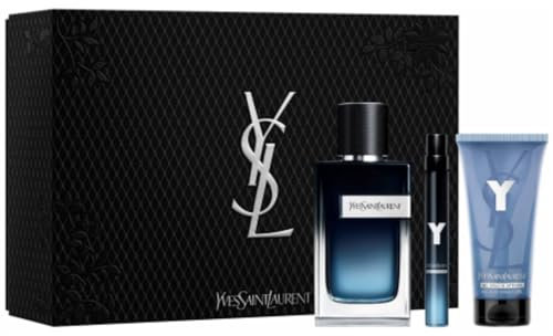 Yves Saint Laurent Y For Men Eau de Parfum 100ml Gift Set 2024 (Contains 100ml EDP, 50ml Shower Gel and 10ml Travel Spray)