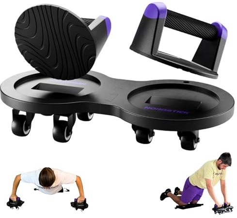 Multi Slider Home Gym Workout Device – All-in-One Core Training System with Push-Up Handles, Multifunctional Ab Roller & Core Sliders for Abs, Full-Body Workout Versatility