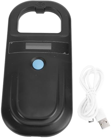 Fafeicy PET Microchip Scanner 134.2kHz Micro Chip Reader Scanner mit USB C- und BT -Getriebe für Hunde Katzen Livestock Wildlife (Black)