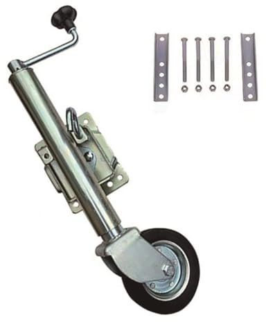 NYTFHMS Heavy Duty Marine Swivel Trailer Jack - Lift Swivel Trailer Jack, Trailer Jockey Wheel, Heavy Duty Jockey Wheel with 15Cm Wheel, 540Kg Load Capacity, Easy to As,B-1200lbs/6in Wheel