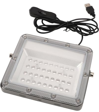 ZASCHMOY Luz de Inundación de Luz Negra LED, Resistente Al Agua Alimentada por USB con Longitud de Onda de 395 Nm, Perfecta para Fiestas Luminosas, Iluminación de Escenario y Decoración Navideña