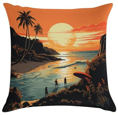 BTCOWZRV Original Poster for Endless Summer 18x18 Pillow Covers Soft Decorative Couch Pillows Modern Square Throw Pillow Case Farmhouse Pillowcase with Zipper for Sofa Living Room Bed Home