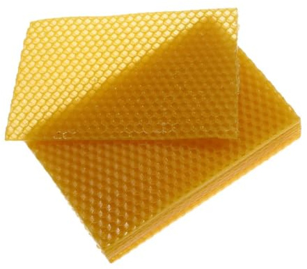 ojas de Cera de Abejas 10/20 piezas hojas de cera abejas hoja panal marco celda colmena base for fabricación velas artesanía apicultura suministros DIY(B,10PCS)