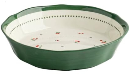 gratängform Keramisk bakform med körsbärsdesign underglasyr