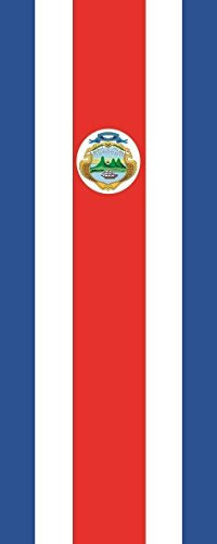 U24 Fahne Flagge Costa Rica im Hochformat Premiumqualität 150 x 400 cm
