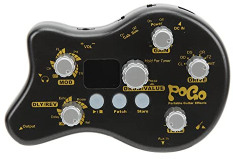 Pedal de efectos de guitarra, procesador de efectos múltiples de guitarra de ajuste fácil Reverberación de distorsión de retardo para rendimiento Enchufe de la UE