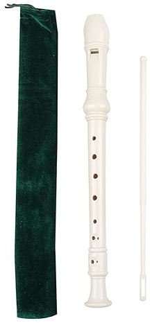 8-håls Sopranblockflöjt Lång Flöjtinstrument För Nybörjare Med Musikredskap Sopranblockflöjt Träblås nybörjare sopran blockflöjt (Color : White)