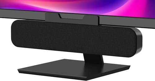 OGUPGX Computer Speakers for Desktop Pc, Monitor Speakers for Laptop,Pc Speakers with Loud Sound,Volume Control Easily Clamps to Monitors(USB-C to USB Adapter Included) (Black)
