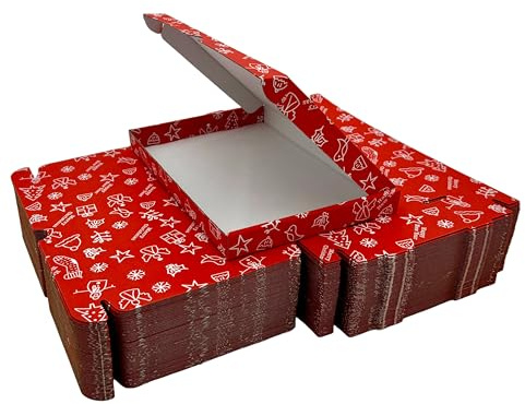 iDEALS UK PACKAGING LTD 50 x C5 A5 Postal Pip Boxes Large Letter Boxes Generic Shipping Boxes Cardboard Boxes For Posting Large Letter Postage Boxes (Christmas Printed)