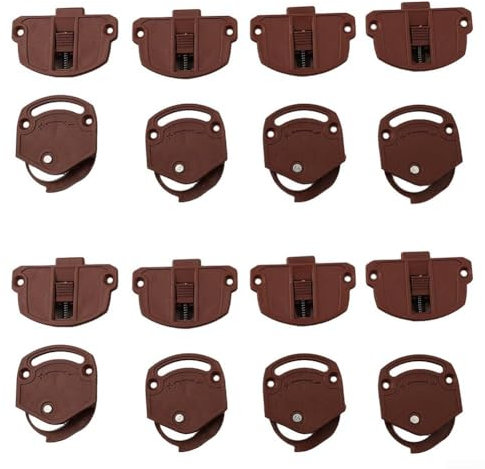 Kit de ruedas de puerta corredera de operación silenciosa, 48 pares con rodillos de plástico y guías de nailon fiables (8 piezas)