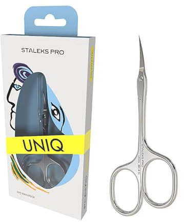 STALEKS PRO Forbici professionali per cuticole. Per mani medie o grandi. Acciaio inossidabile. Asimmetrico UNIQ SQ-20/4