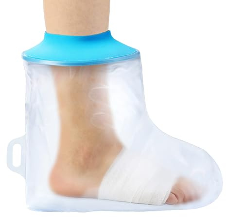 ZFRITP 1 Pcs Protege Platre Jambe Adulte,Protection Platre Piscine,Protections Pour Plâtre,Protection Platre Jambe Adulte,Pour Chirurgie Du Pied, Cheville, Brûlures Réutilisables