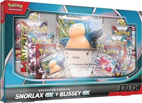 Pokémon: Colección Especial Snorlax ex y Blissey ex de JCC Pokémon (2 Cartas holográficas de promoción, 1 Carta holográfica de Gran tamaño y 8 Sobres de Mejora)