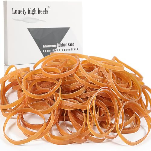 Lonely high heels Elastic Bands Heavy Duty 200 Pcs Thick Rubber bands 100x5 mm Natural Strong Elastic Band Wide Rubber Band Stationary Stretchable for Home School Offices