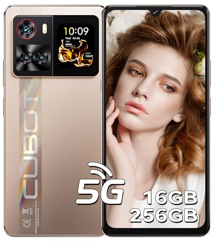 CUBOT X100 5G - Smartphone 6.88 HD+ 120Hz, 16GB RAM (8GB+8GB Ext.), 256GB ROM, Cámara 64MP, Android 15, Dimensity 7025, Dorado