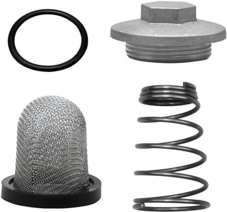 Moto Scooter Huile de Vidange Bouchon Ensemble, Moto Scooter Bouchon Vidange D'huile Moteur, Moto Set D'accessoires, Joint Torique + Filtre + Ressort, pour 50-150cc GY6 Moto Set D'accessoires