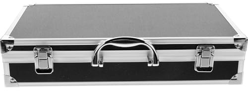 IMIKEYA Maletín para Micrófono y Cables Aleación de Aluminio, Resistente a Golpes y Aplastamiento, Espuma Interior, Adecuado para Uso Exterior y Portátil