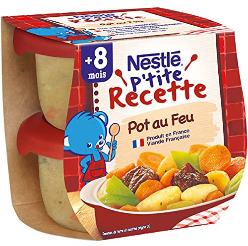 Nestlé Bébé - P'tite Recette - Petits Pots Bébé - Pot au Feu - Dès 8 mois - 2x200g