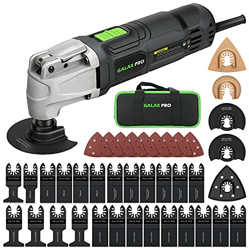 GALAX PRO Multifunktionswerkzeug, 260W Oszillationswerkzeug, 6 Einstellbare Geschwindigkeiten zum Entfernen,Schaben,Schneiden,Polieren mit 40 Zubehör und Tasche