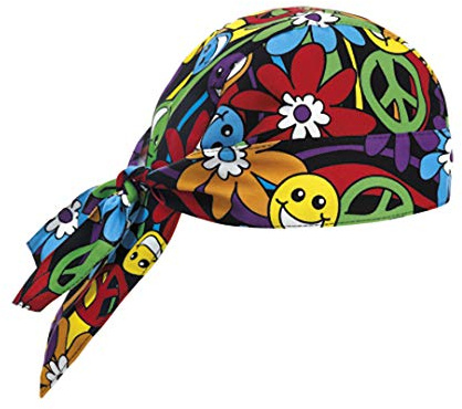 EGOCHEF - Bandana Cuoco Fantasia - 100% cotone (PEACE AND LOVE)