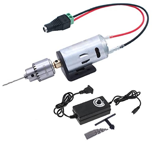 Handbohrer Set, Mini Bohrmaschine Pin Vise mit 10 Handbohr Spiralbohrer (0.5-3mm), Precision Micro Hand Spiralbohrer Set for Hand Drill DIY Holz Schmuck Anhänger Herstellung