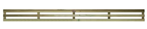 Premier Vogue, 6ft x Fence Trellis Panel Wooden Horizontal Slatted Screen | Decorative Contemporary Venetian-Style Privacy Topper for Outdoor Living Space (Wide: 182cm x High: 17cm)