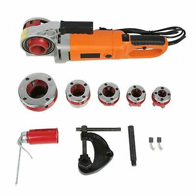 Jeu de tarauds pour tuyaux - 25 Rm - Enfile-tube électrique - 2300 W - 6 matrices - Coupe-tube - Lubrifiant fileté - Kit de taraudage