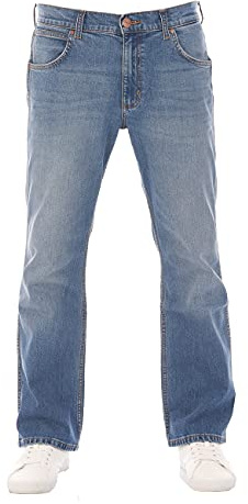 Wrangler Pantalones vaqueros para hombre Bootcut Jacksville, pantalones vaqueros para hombre, algodón, elásticos, negro, azul, Worn Vintage (Wss5kn95z), 38W x 34L