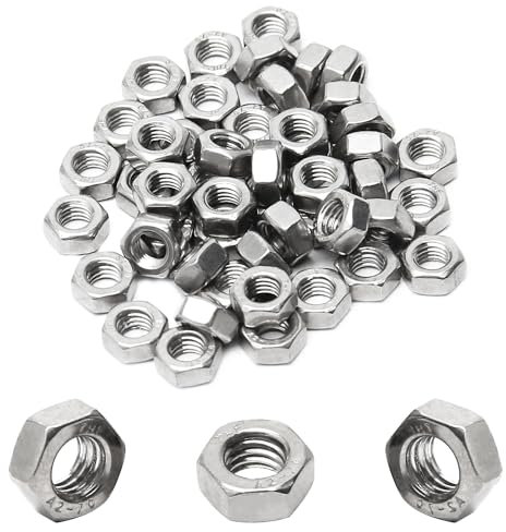 100pcs M4-0.7 Hex Nut, 304 Stainless Steel, M4 Nuts for Outdoors