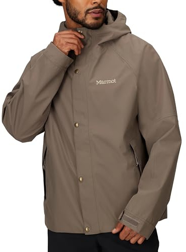 MARMOT Men’s Cascade Durable & Waterproof Rain Jacket, Claystone, Large