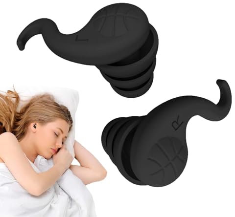 Kioriur Bouchons d'oreilles avec réduction du bruit pour dormir - Bouchons d'oreilles anti-bruit pour dormir - Bouchons d'oreille anti-bruit - Bouchons d'oreilles en silicone pour protection auditive,