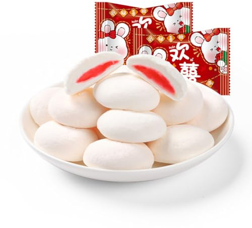 McKona Cotton Candy Sandwiched Marshmallows Marshmallow Halloween Sweets Bags of Sweets Vegetarian Marshmallows Halloween Marshmallows Christmas Marshmallows 500g