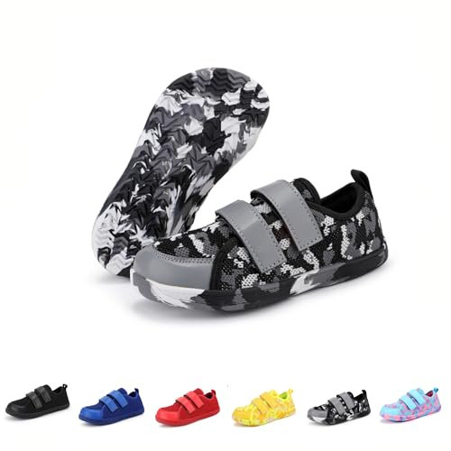 HICKMONBER Garcons Fille Low-Top Chaussures Pieds Nus Enfants Minimaliste Barefoot Baskets Enfant Chaussures de Sport Légères Garcons Fille Minimaliste Barefoot Baskets,Léger Respirantes 28-38 EU