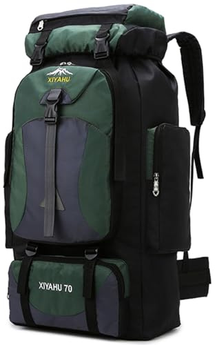 Lawaia 70L Hiking Backpack Camping Large Walking Waterproof Rucksack for Men Womens Lightweight Survival Sports and Outdoors Travelling Daypack Luggage Touring Cycling Bag