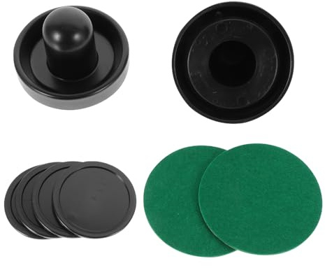 Set di Spingitori per Hockey da Tavolo ad Aria in Plastica Nera