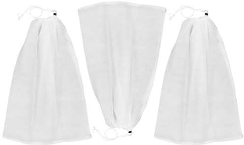 OSALADI 3 Stück Pack Frostschutzhüllen für Pflanzen aus Atmungsaktivem Vliesstoff mit Kordelzug 60x80cm Pflanzenschutz für Kübelpflanzen und Setzlinge im Winter