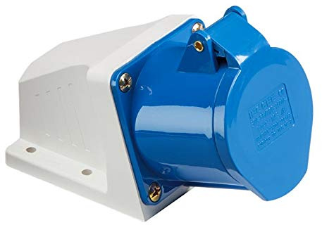 32A 3-PIN INDUSTRIAL PLUG SOCKET FEMALE WALL MOUNT 2P+EARTH IP44 240V (Wall Mount Socket)