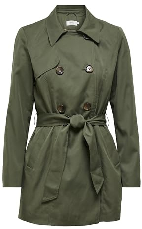 ONLY Onlvalerie Trenchcoat CC Otw Impermeabile, Grape Leaf, M Donna