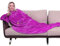 Winthome Wearable Blanket with Sleeves. Soft and Warm for Sofa Lovers. Two Sizes, with Elastic Cuffs, Hook and Loop Fastener(Purple, 140x170cm)
