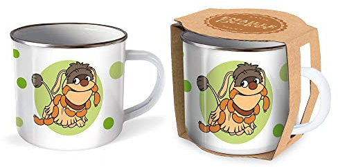 Trötsch Unser Sandmännchen Emaille Becher Tasse Moppi: Kaffeetasse Teetasse Geschenkidee Geschenk Tasse Emaillebecher
