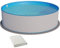 Stahlwandpool Set (2-teilig) rund 500 x 120 cm, Stahl 0,4 mm weiß Folie 0,4 mm blau