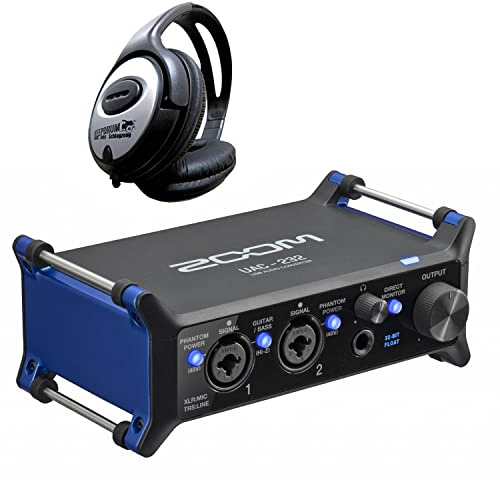 Zoom UAC-232 USB Audio Interface Converter Soundkarte + keepdrum Kopfhörer